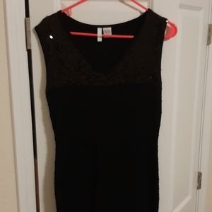 Black sleeveless sweater dress